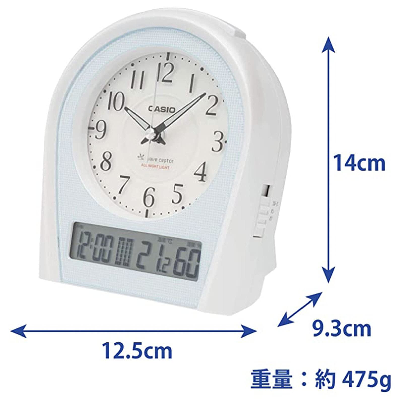 Amazon.co.jp: CASIO(カシオ) 目覚まし時計 電波時計 シルバー